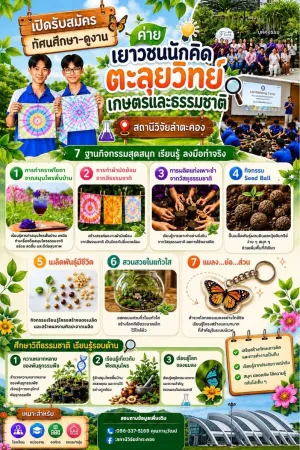 ค่ายเยาวชนนักคิดเกษตรและธรรมชาติ สถานีวิจัยลำตะคอง - รูปภาพ 1